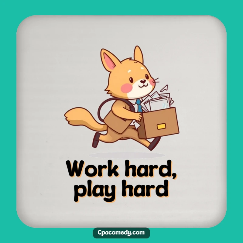 Funny Animal Office Chaos Coaster - Hilarious Gift for Desk Protection