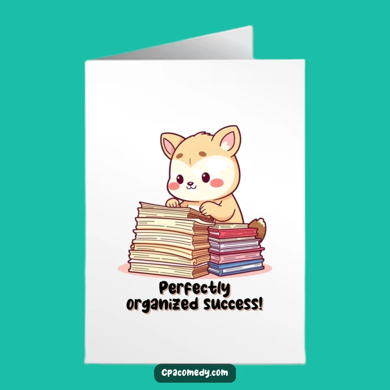 Congrats Free Printable Card: Paper Sorting Animal Achievement Downloadable Gift