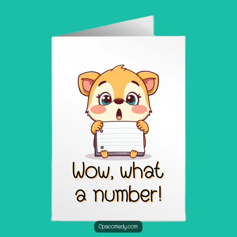 Congrats Free Printable Card: Surprised Ledger Animal Achievement Downloadable Gift