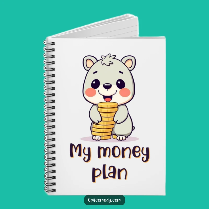 Funny Coin Balancing Animal Notebook: Cheerful Journal for Savers, Humor Gift