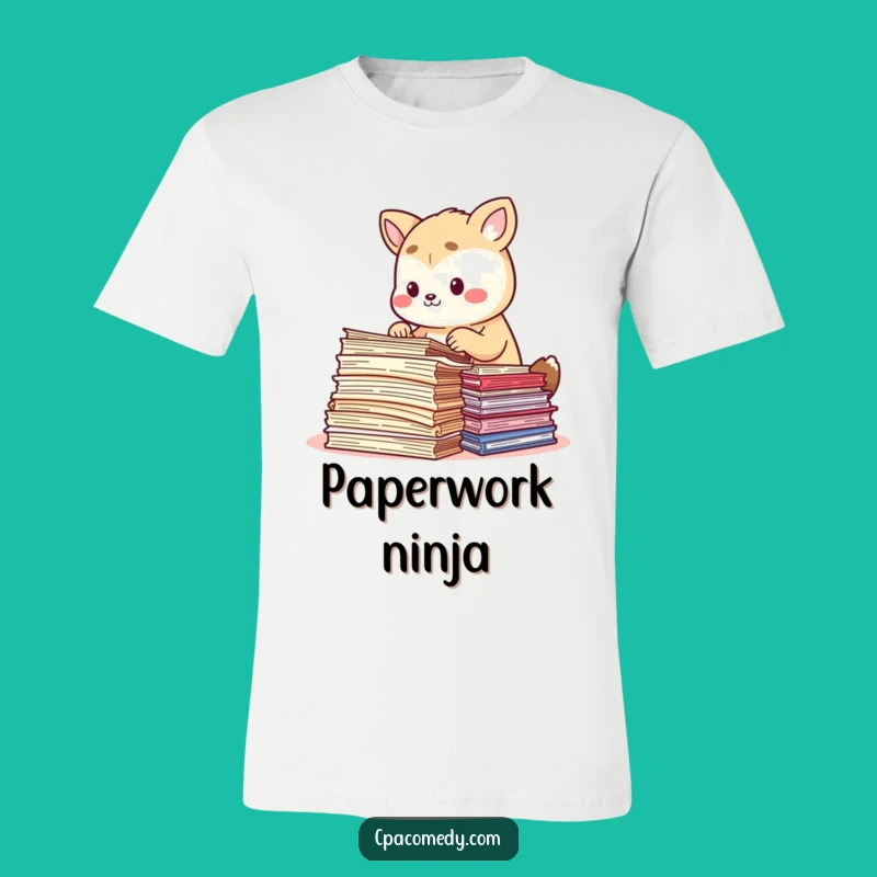 Funny Paper Sorting Animal T-Shirt: Organized Humor for Work & Play Gift